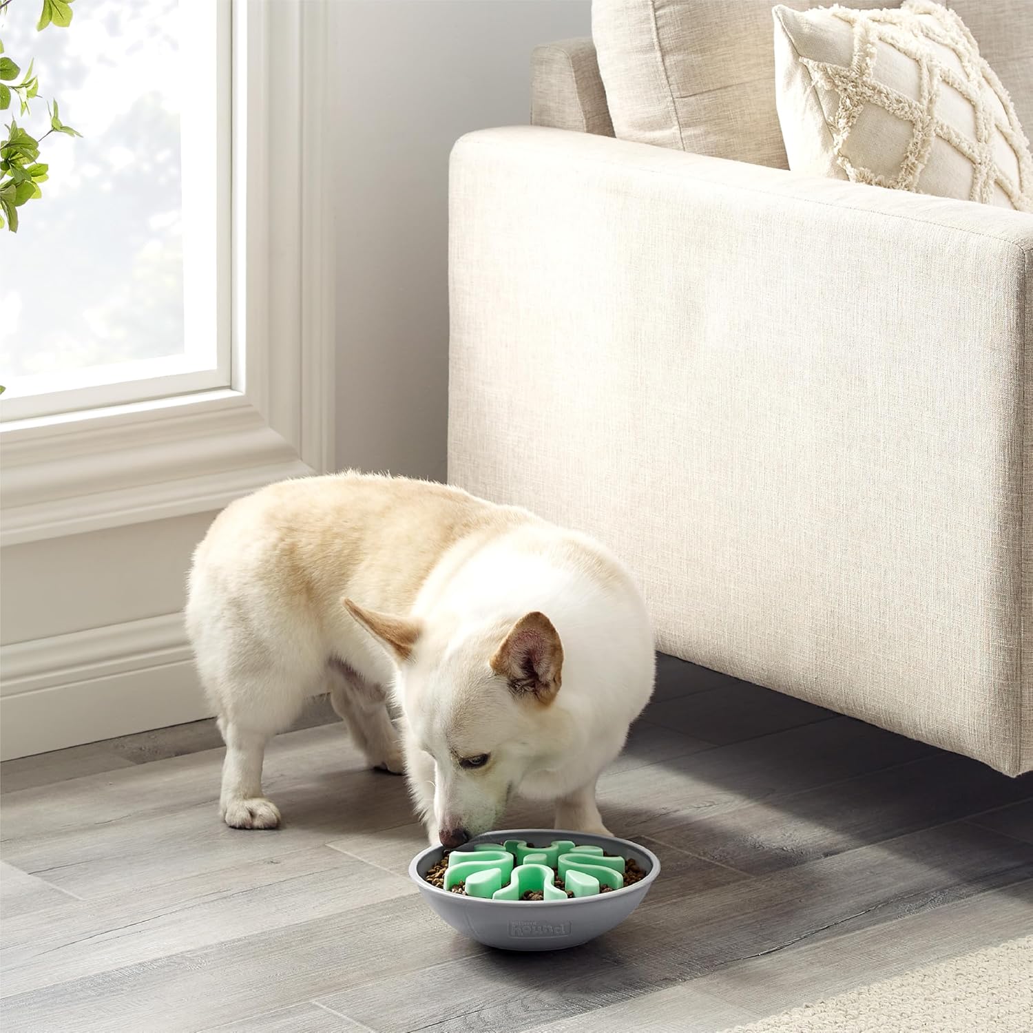 Detalle 2 de Outward Hound Fun Feeder Wobble Slo Bowl – Bol Slo pour Chien (Multicolore)