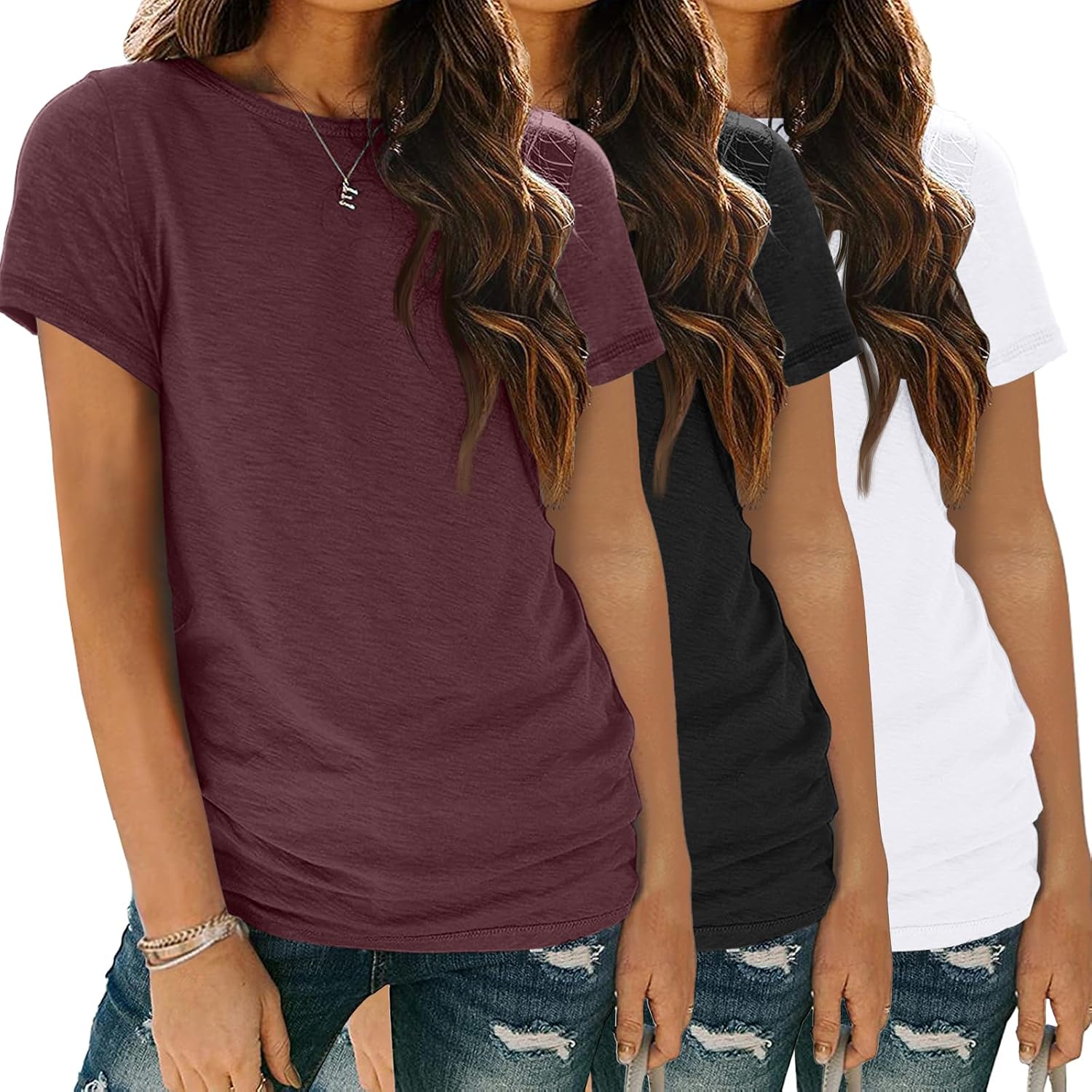 Thumbnail 5 de SUNBS Womens 3 Pack T-Shirts 2026