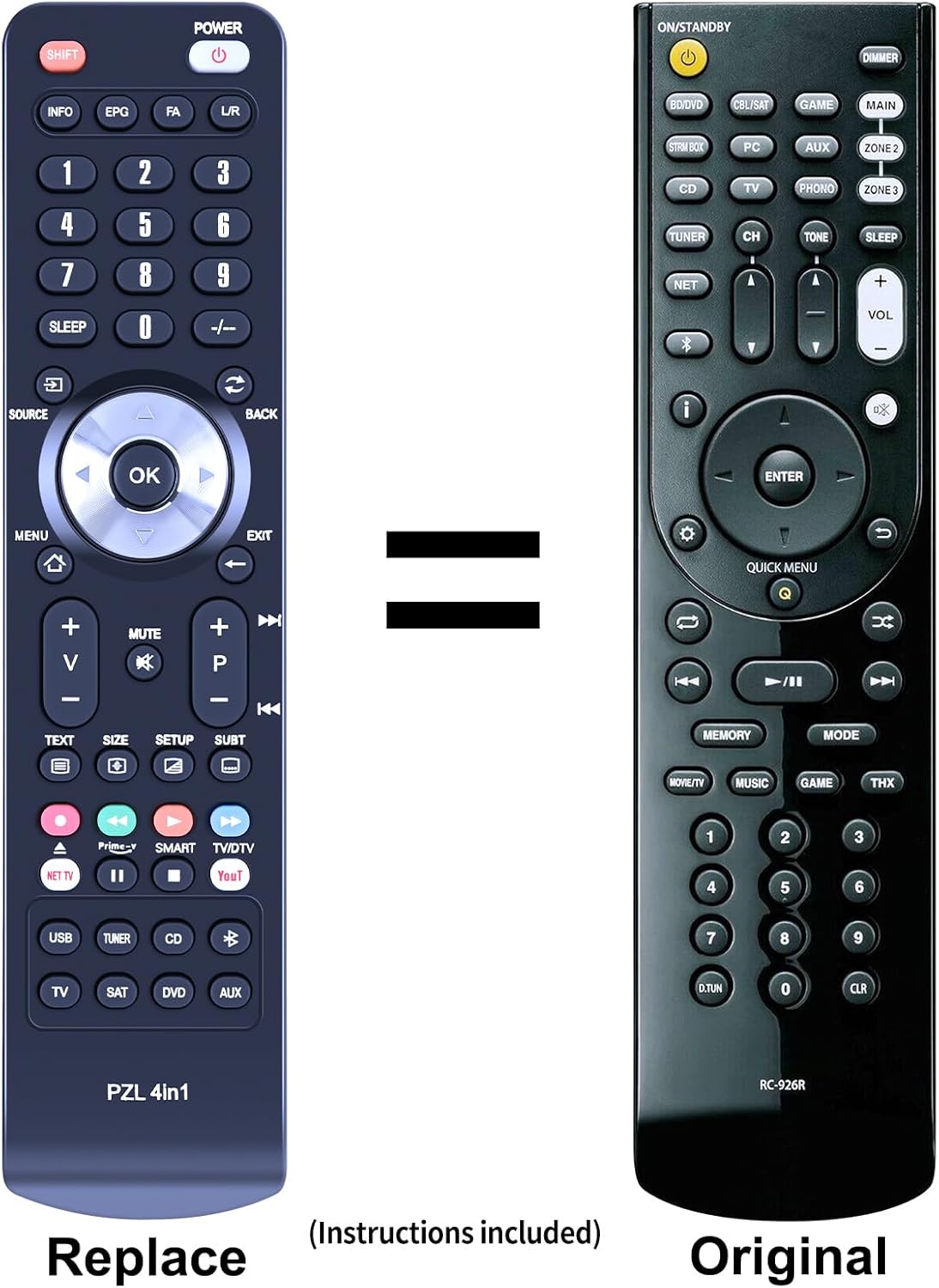 Thumbnail 1 de Onkyo RC-926R replacement remote for TX-RZ1100