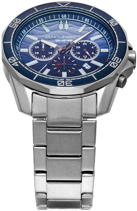 Thumbnail 3 de Armani Exchange Herren-Uhr in Silberfarben (Quarz-Chronograph) mit 44-mm-Gehäuse