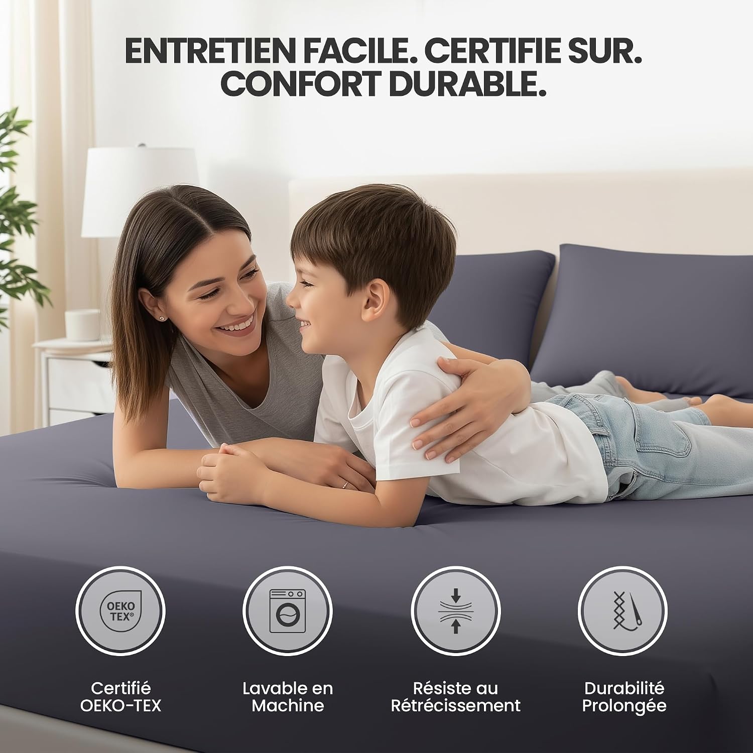 Thumbnail 2 de Utopia Bedding Drap Housse 90 x 200 cm