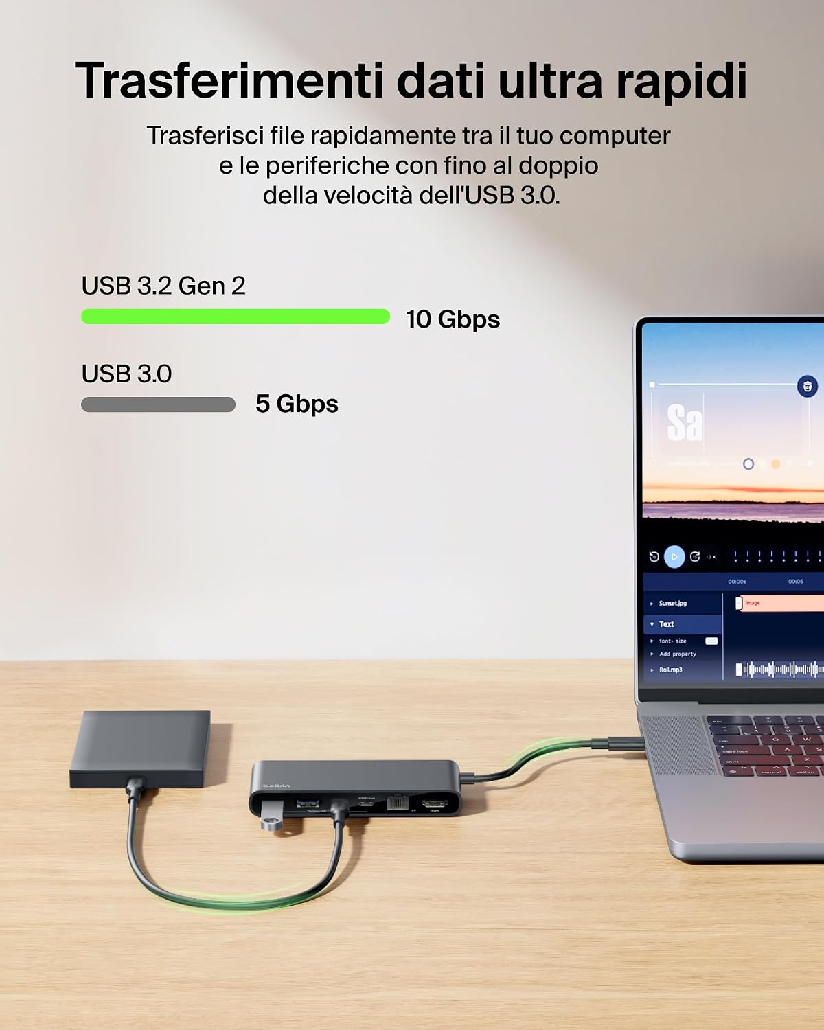 Thumbnail 5 de Belkin Connect Hub USB C 8 Porte
