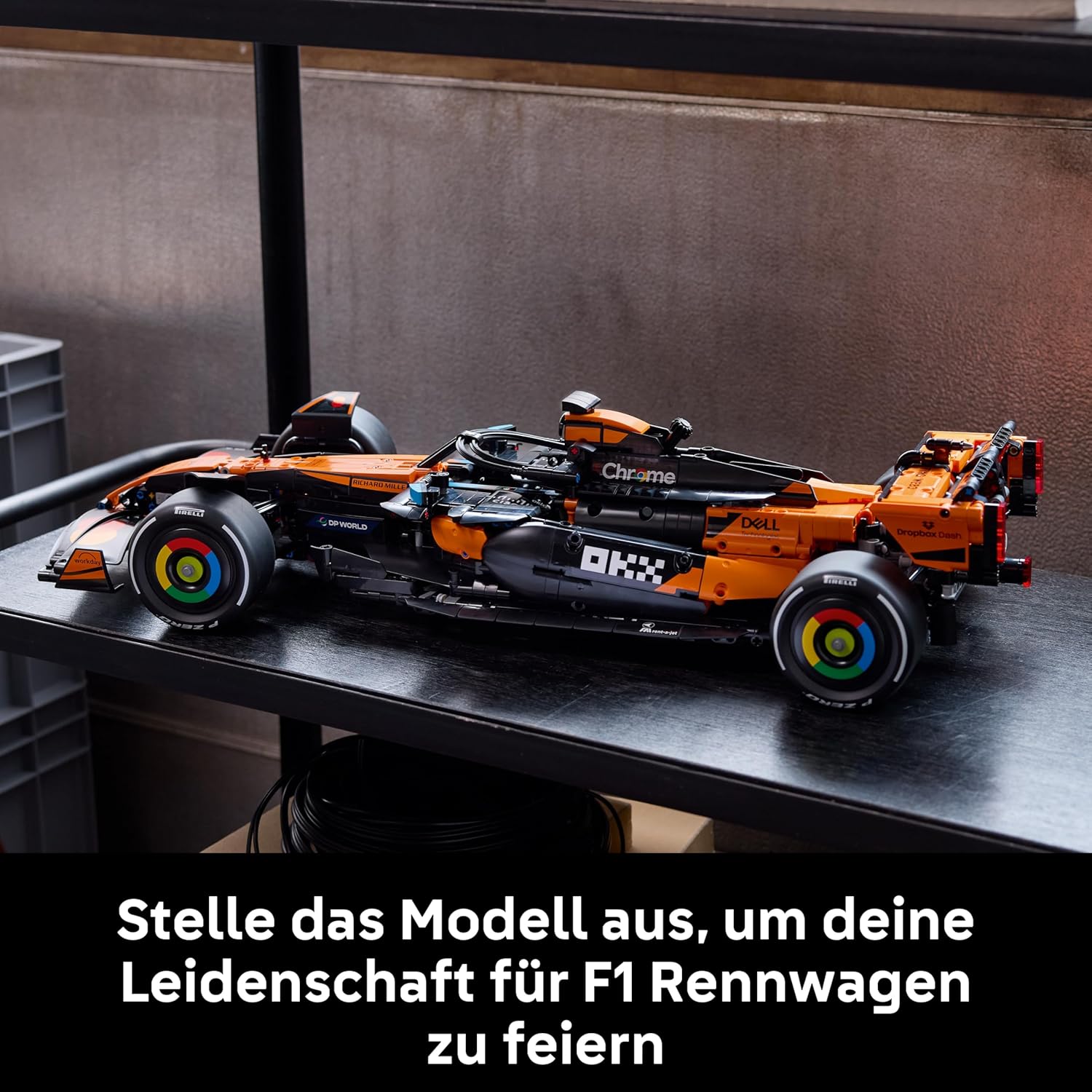 Thumbnail 6 de LEGO Technic McLaren MCL39 F1 Rennwagen 1:8 – Modellbau für Erwachsene, inkl. V6-Motor, Differenzial & DRS-Aktivierung (42228)