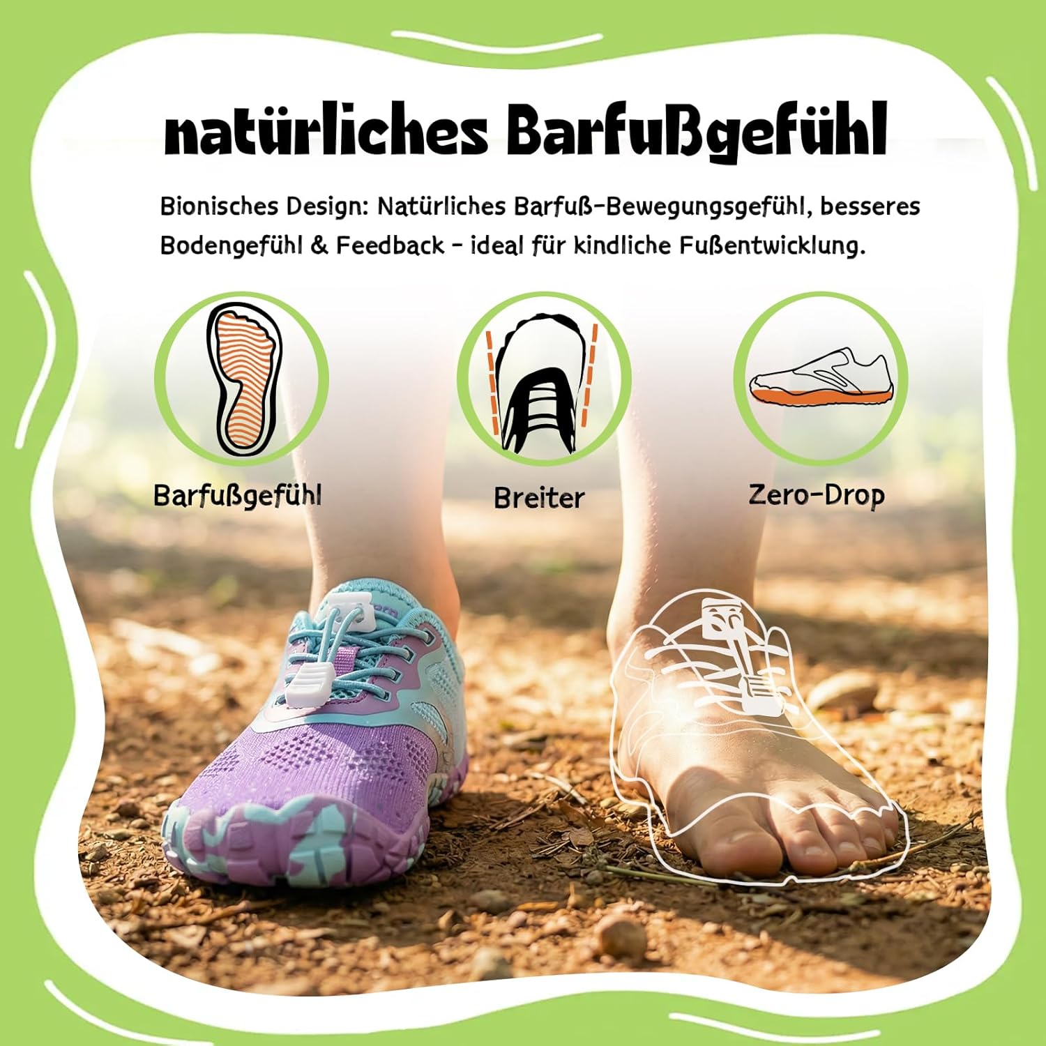 Thumbnail 2 de IceUnicorn Kinder Barfußschuhe für Jungen & Mädchen – leichte Aqua-/Badeschuhe mit atmungsaktivem Textiloberteil