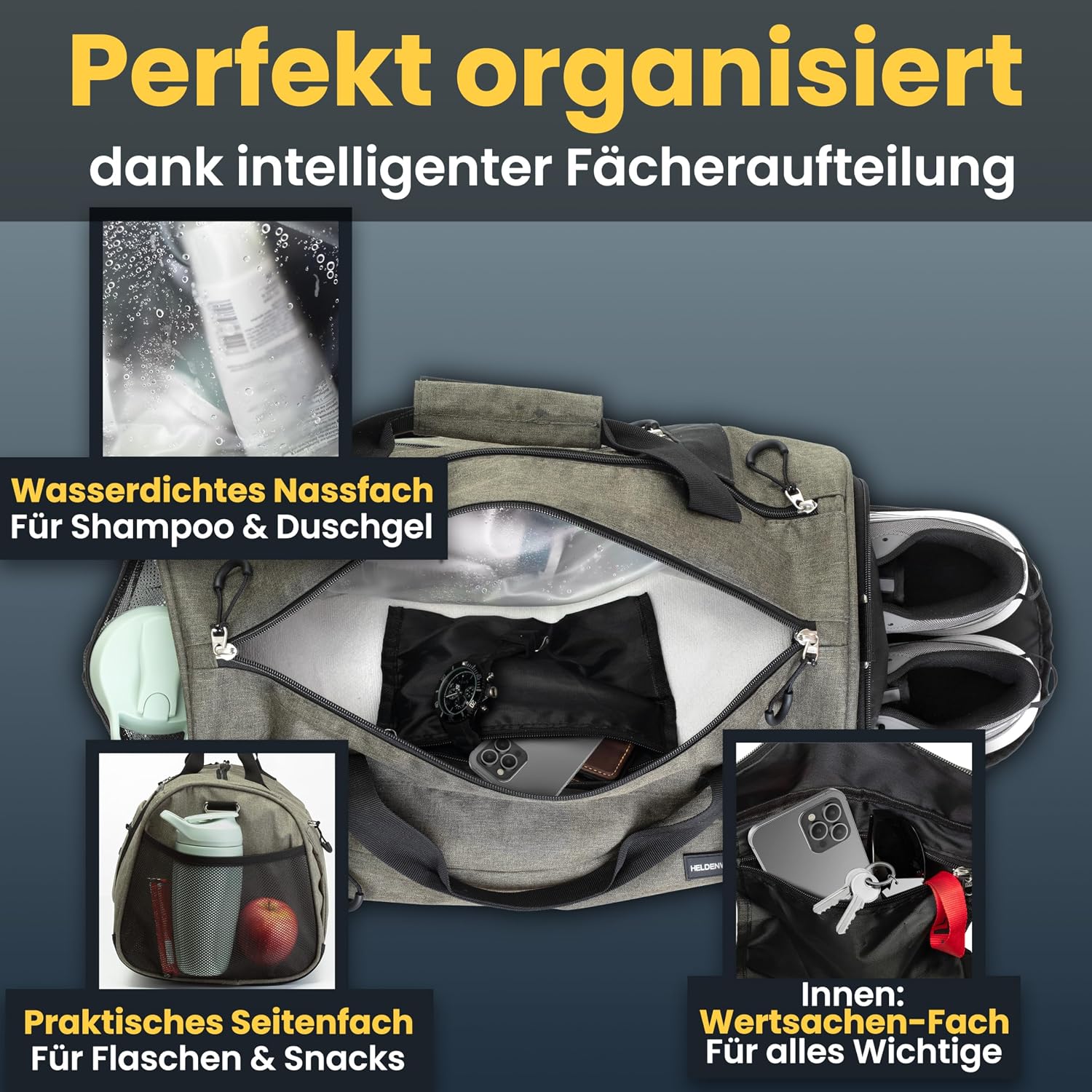 Thumbnail 6 de Heldenwerk Sporttasche groß mit Schuhfach