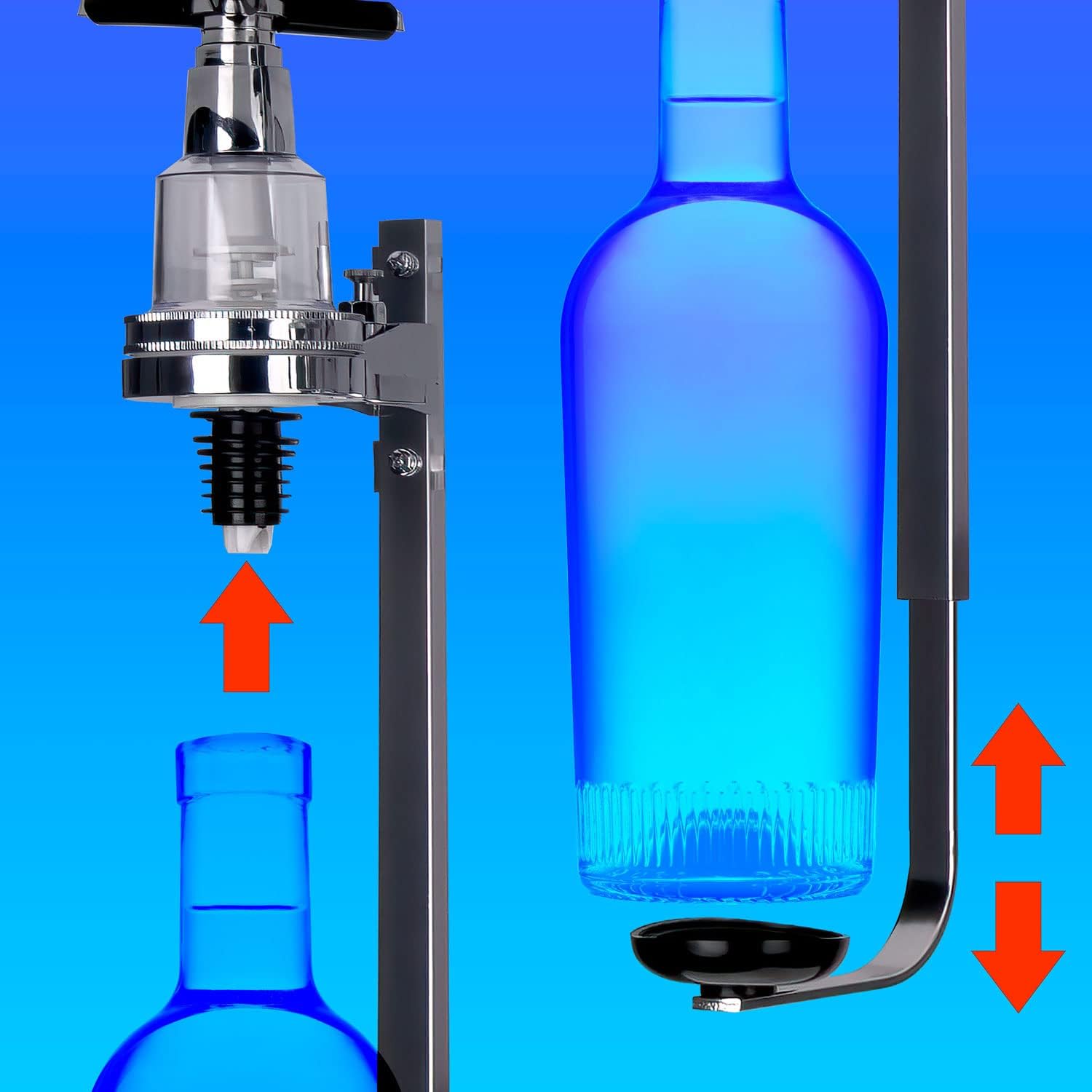 Thumbnail 5 de Bar-Butler pour spiritueux – Porte-bouteilles et doseur 4 cl, version murale ou avec socle