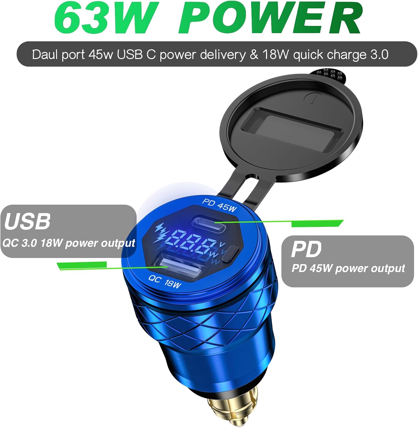 Thumbnail 1 de 45W PD USB-C Zigarettenanzünder Ducati Ladegerät