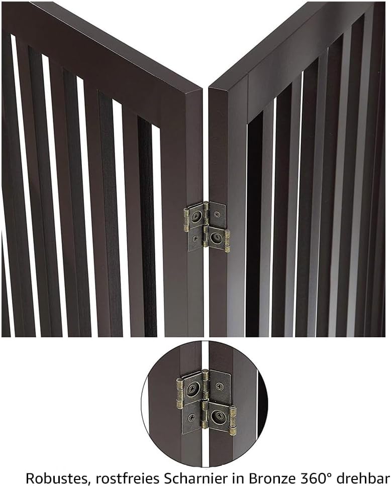 Thumbnail 6 de unipaws freistehendes Absperrgitter für Hunde – Treppenschutz ohne Bohren, klappbar (4 Elemente, 91 cm hoch)