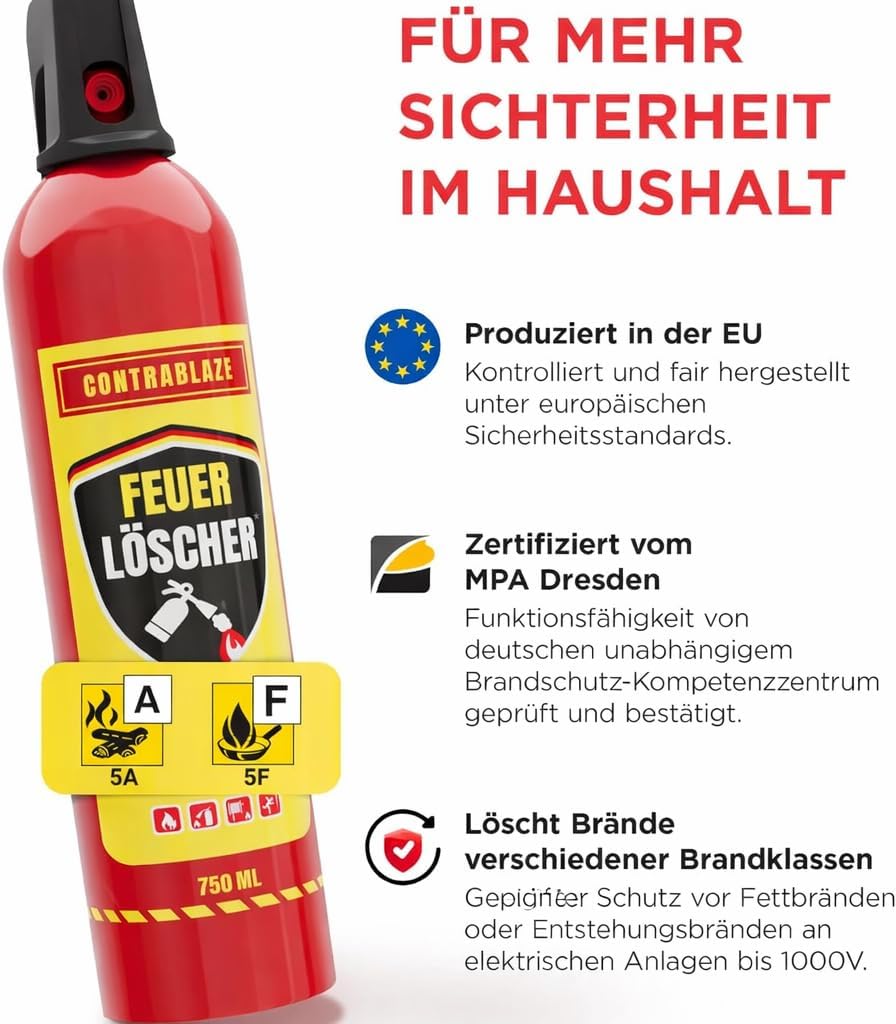 Thumbnail 1 de CONTRABLAZE Feuerlöschspray 750 ml – Mini-Löschspray für Haushalt, Küche und Fettbrände