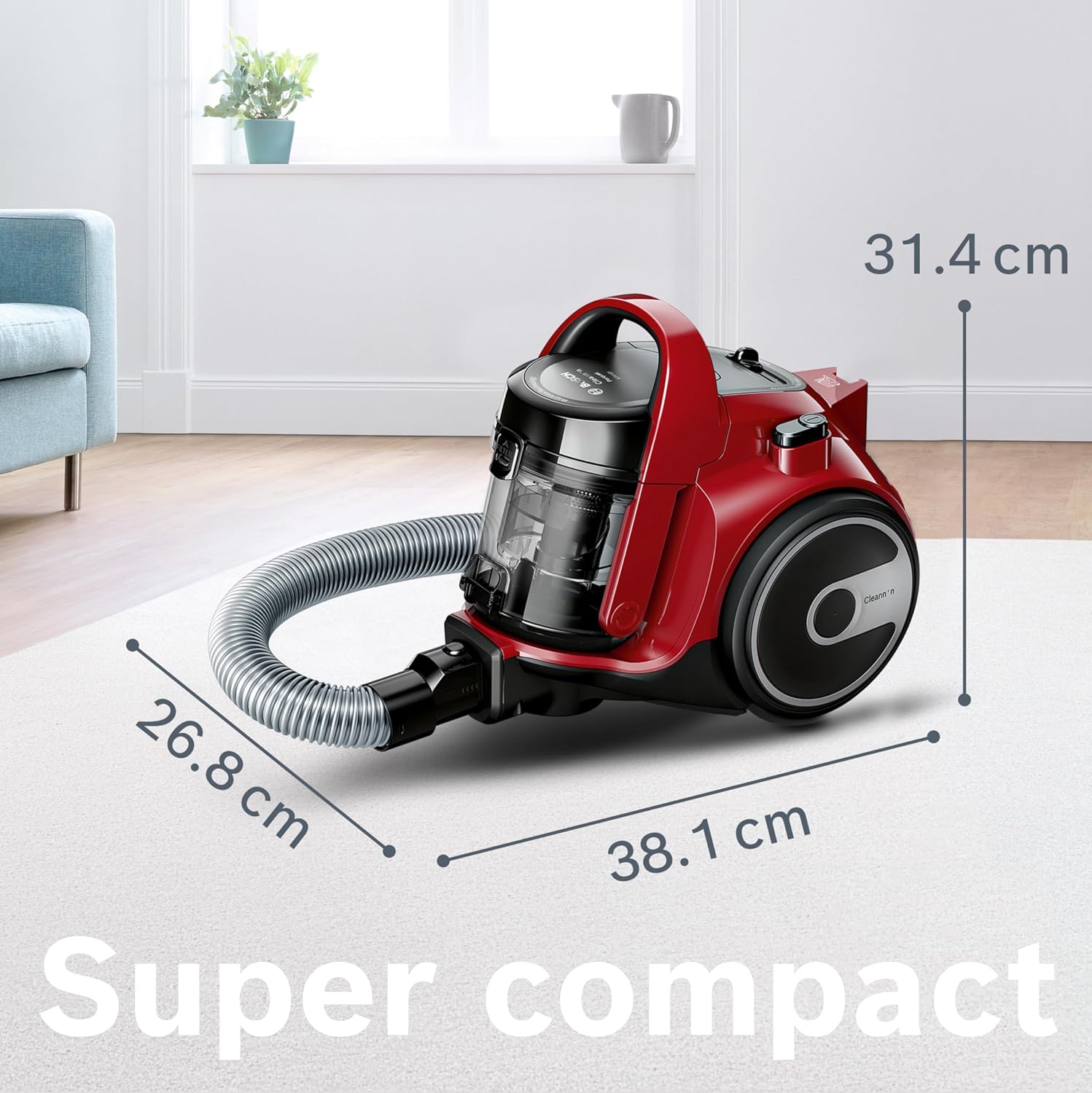 Detalle de Bosch Serie | 2 BGC05AAA2 stofzuiger zonder zak, compact met HEPA H12-filter