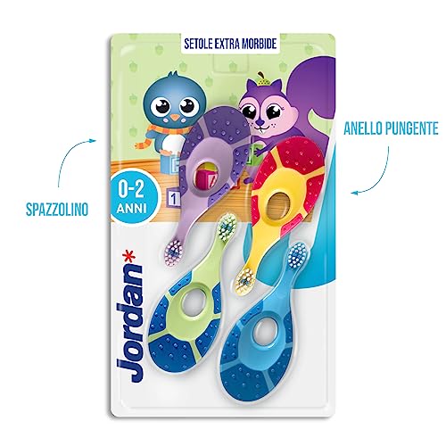 Thumbnail 7 de Jordan Step 1 Spazzolino da denti Bambini 0-2 anni — Setole morbide, BPA-free, confezione 4 unità