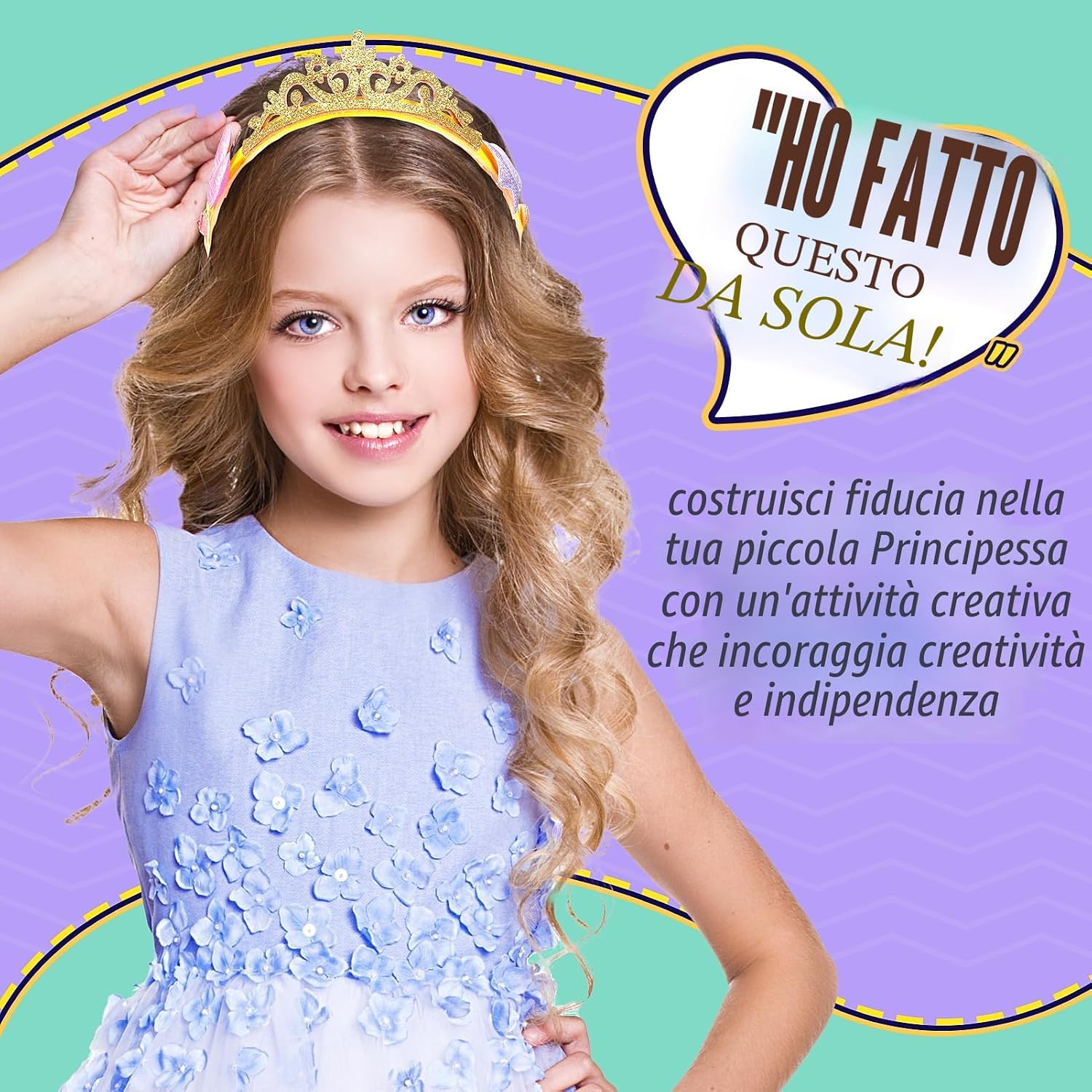 Thumbnail 5 de HappyKidsClub Giochi Bambina 3–10 Anni: Kit cerchietti fai-da-te con 69 pezzi