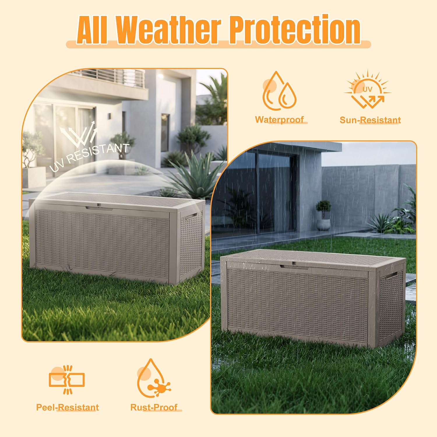 Detalle de Outdoor Storage Box 160-Gallon
