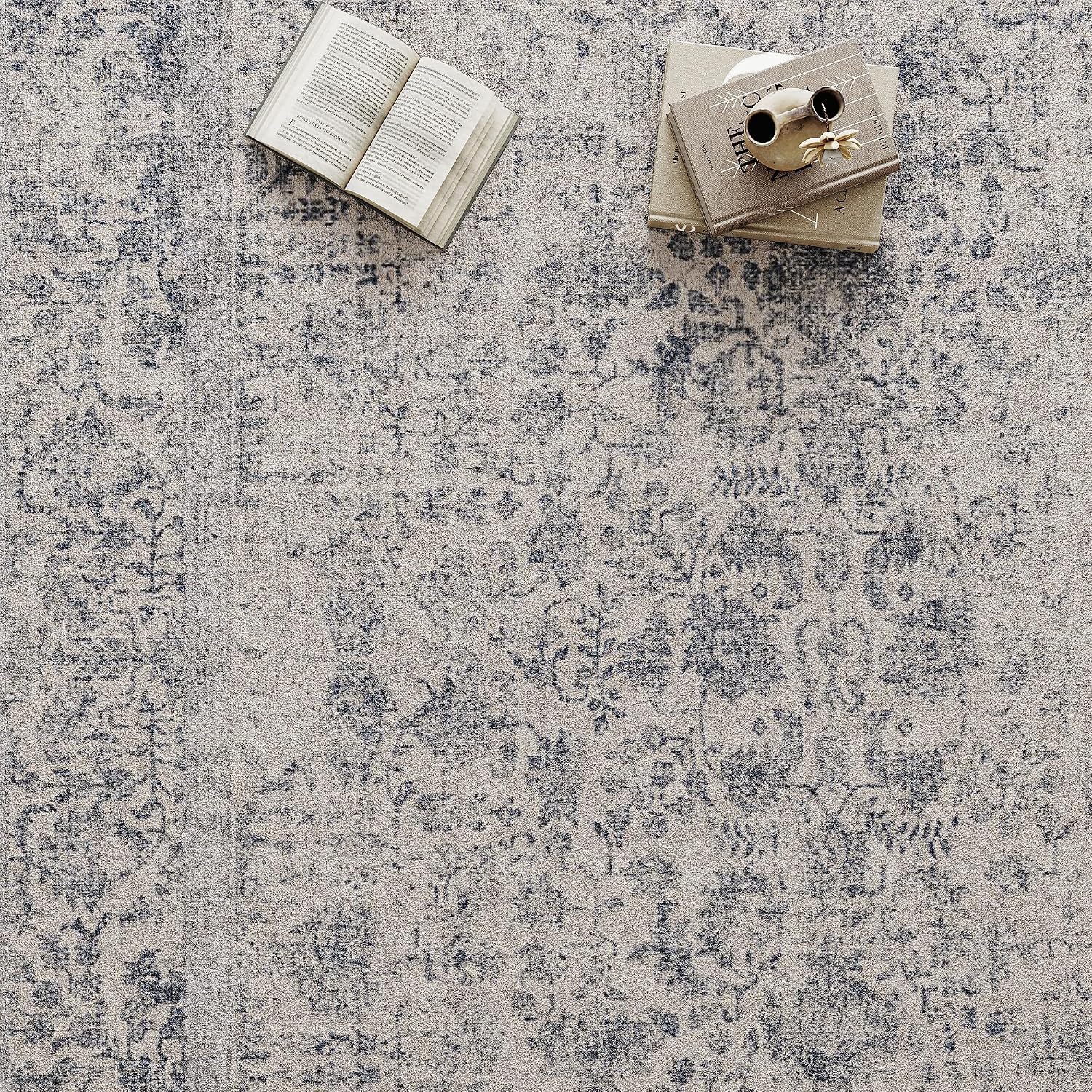 Detalle 2 de HUGEAR Alfombra Azul Antideslizante Lavable 90x150cm 🏡