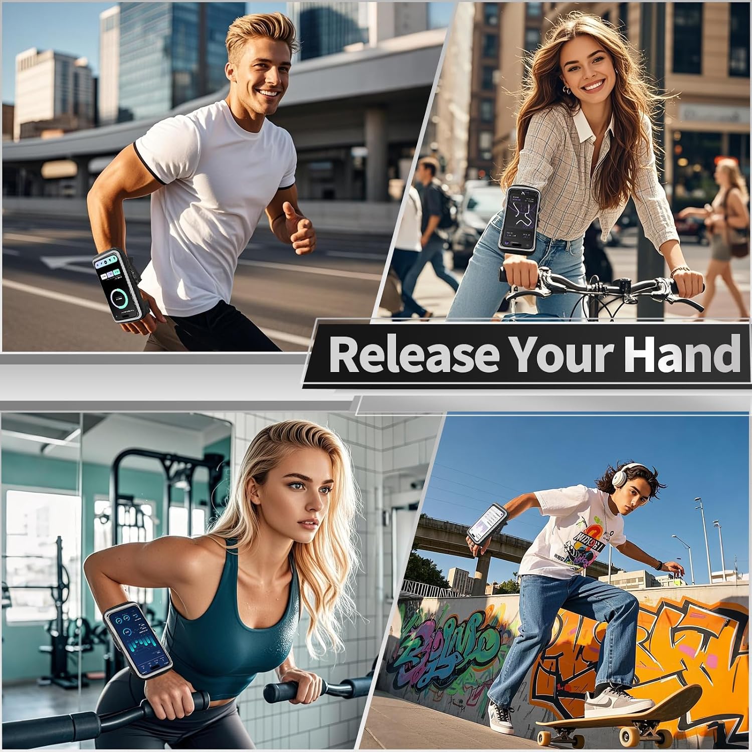 Thumbnail 6 de Guzack 2-in-1 Sweatproof Running Phone Holder – Armband and Glove for iPhone and Android