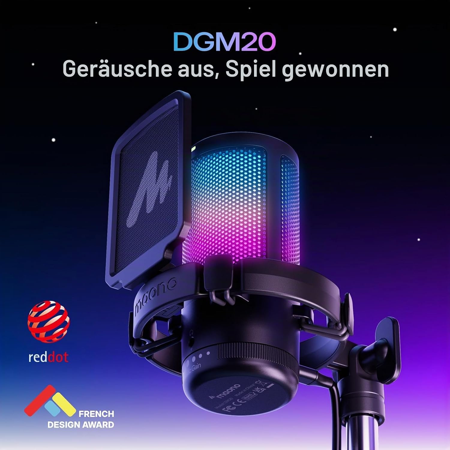 Detalle 2 de MAONO DGM20S Gaming USB Mikrofon 1 Stück