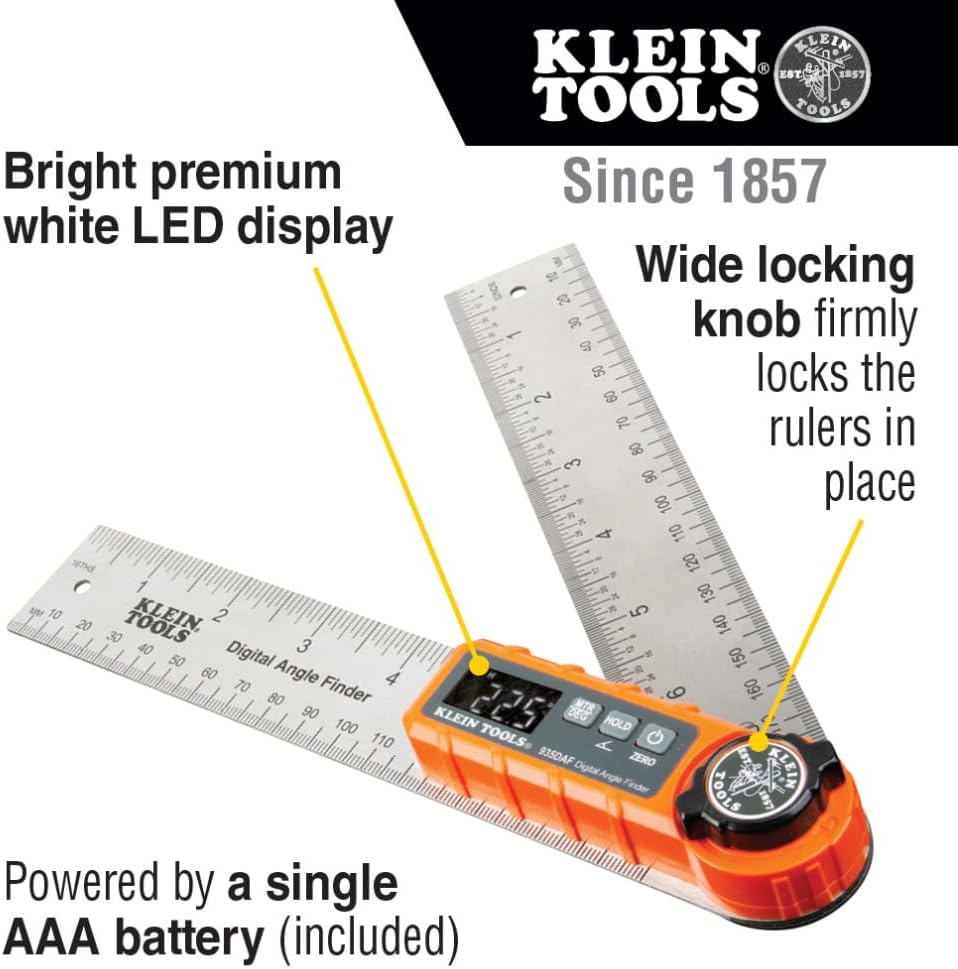 Detalle de Klein Tools 935DAF Digital Angle Finder with Miter Saw Calculator