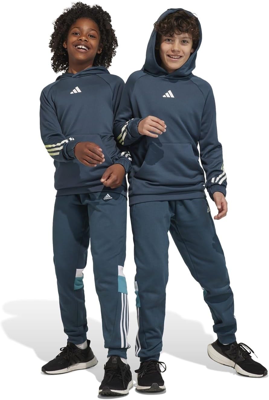 Detalle 2 de Adidas Tiberio 3-Stripes Colorblock Fleece Pants Kids 100% recyclé