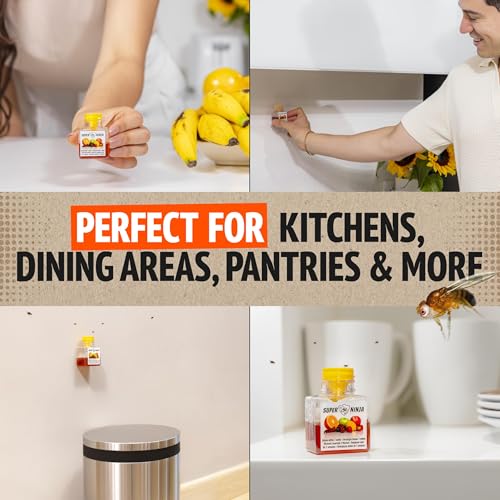 Thumbnail 6 de Super Ninja Fruit Fly Traps for Indoors — 4 Pack, Safe, Effective Indoor Fly Control