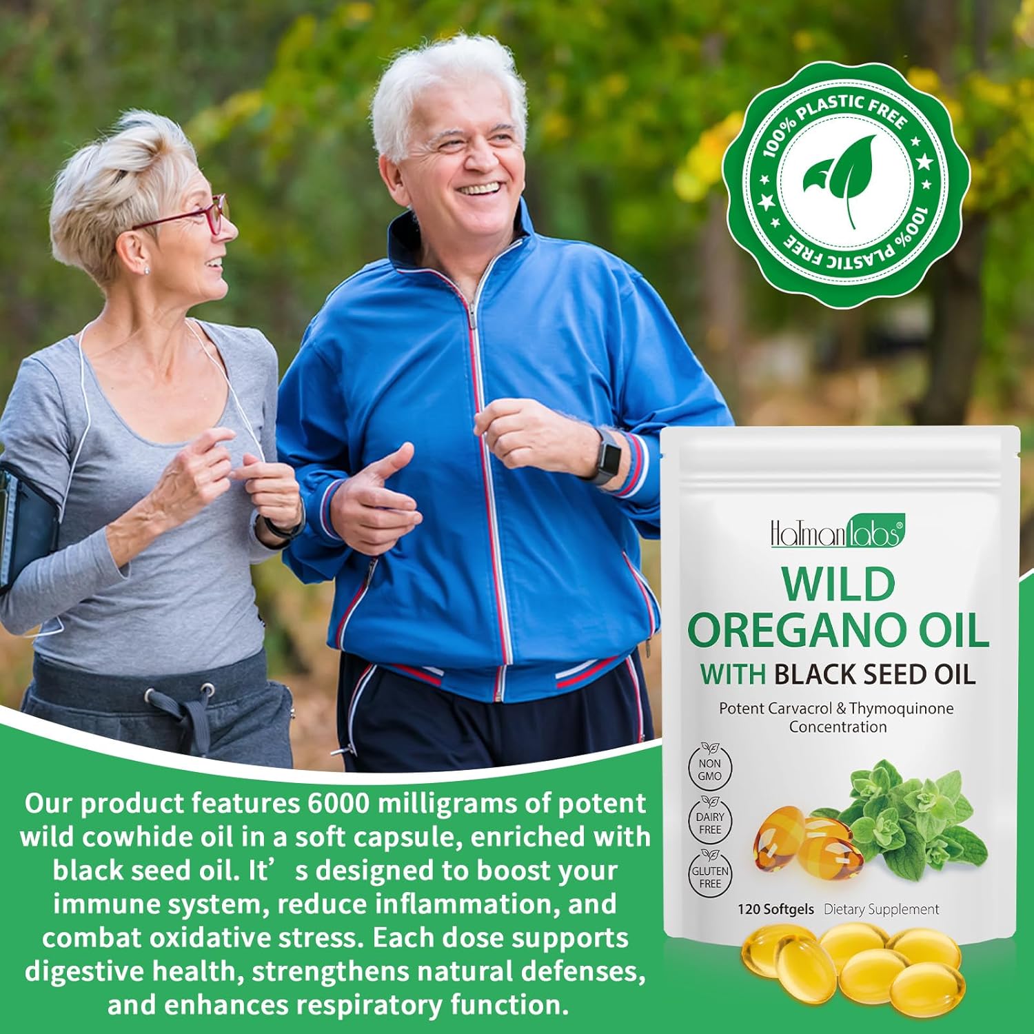 Thumbnail 6 de Capsules d'Huile D'Origan 2 en 1 avec huile de nigelle – 120 gélules végétaliennes