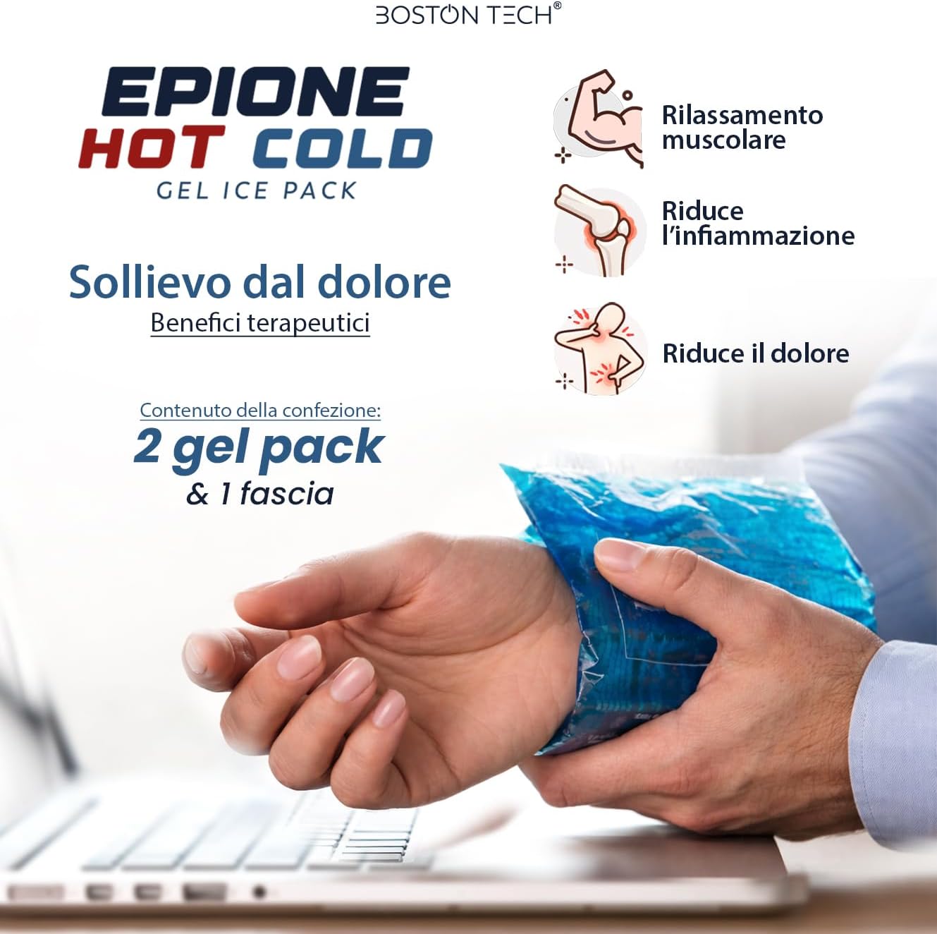 Detalle 2 de Boston Tech REMEDY borsa gel 2 unità 🩹