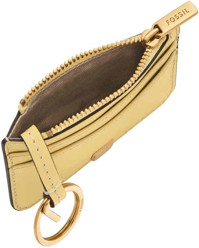 Thumbnail 1 de Fossil estuche per carte con zip in pelle liscia