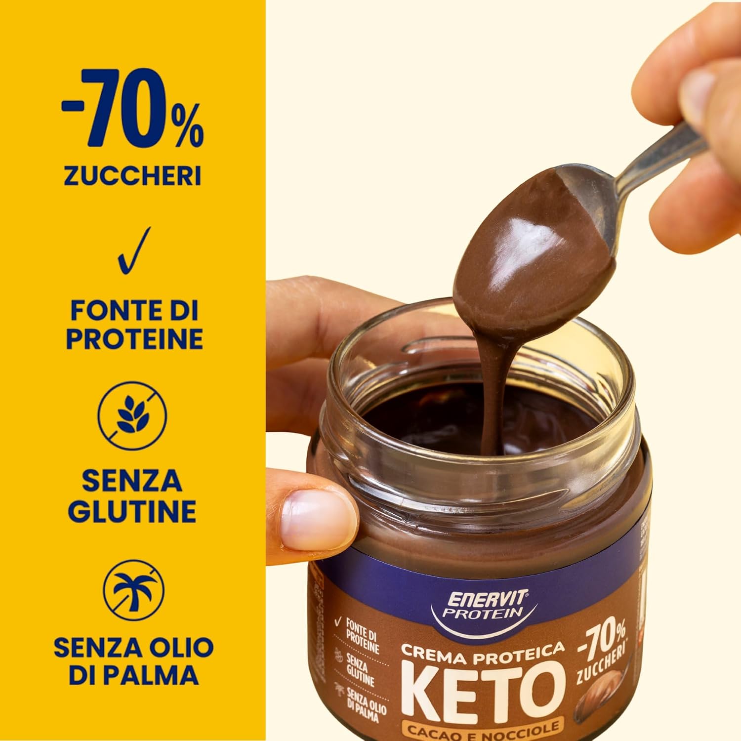 Detalle 2 de Enervit Protein Cream Keto 180g 🍫