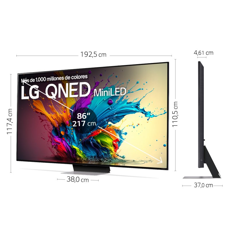 Detalle 2 de LG 86QNED91T6A: televisor QNED MiniLED 86" con WebOS24 y AI ThinQ para disfrutar de cine en casa