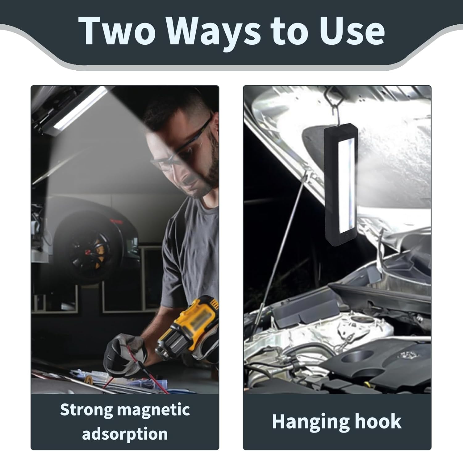 Detalle de 72 LED Magnetic Work Light — Ultra Bright DIY Inspection Lamp with Hanging Hook