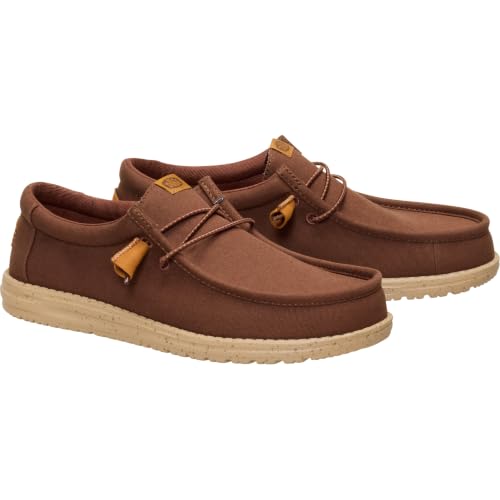 Thumbnail 7 de HEYDUDE Men Wally Canvas Brown Casual Moccasin 47 EU
