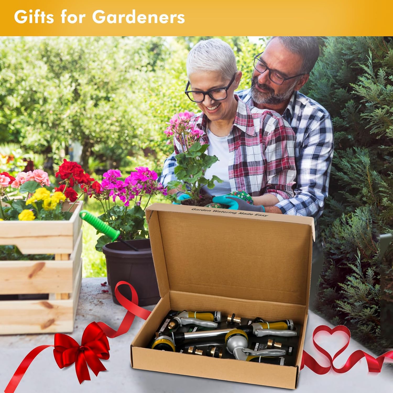 Thumbnail 6 de RESTMO 95–155cm metal telescopic watering wand with 180° adjustable head and 7 spray patterns