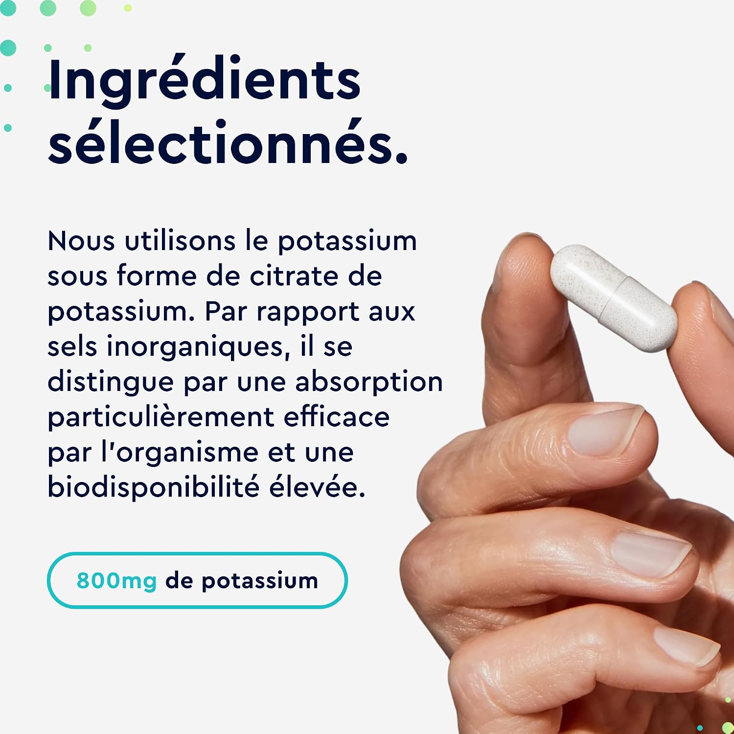 Detalle 2 de Potassium 270 Gélules 800 mg pour muscles