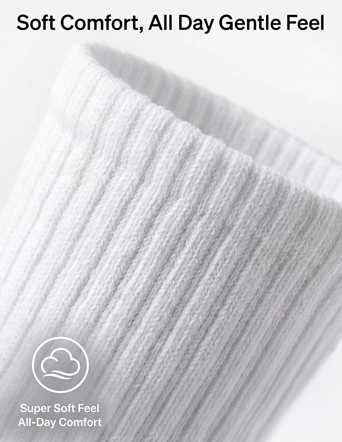 Detalle 2 de HUE Mini Crew Socks for Women (6-Pack) – White, One Size