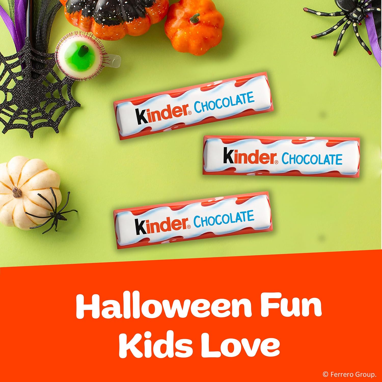 Detalle de Kinder Chocolate 00009800512188 Bars, 18 Four-Count Packs, Creamy Milk Filling
