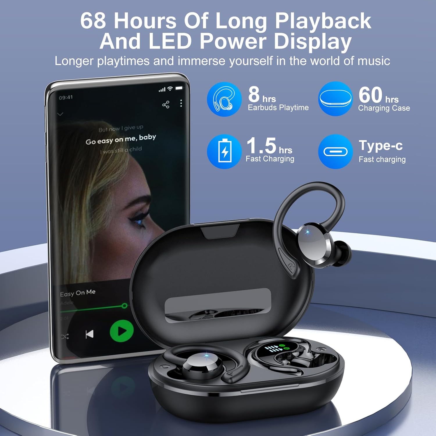Thumbnail 1 de Auriculares 2026 Q38 68H Bluetooth 5.4