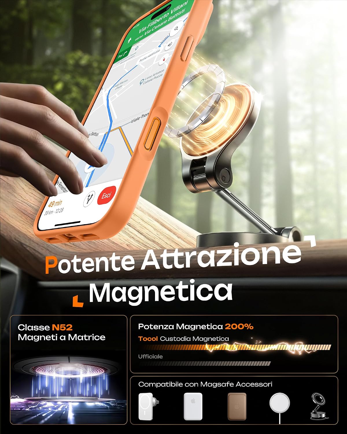 Thumbnail 4 de TOCOL Cover Magnetica per iPhone 17 Pro