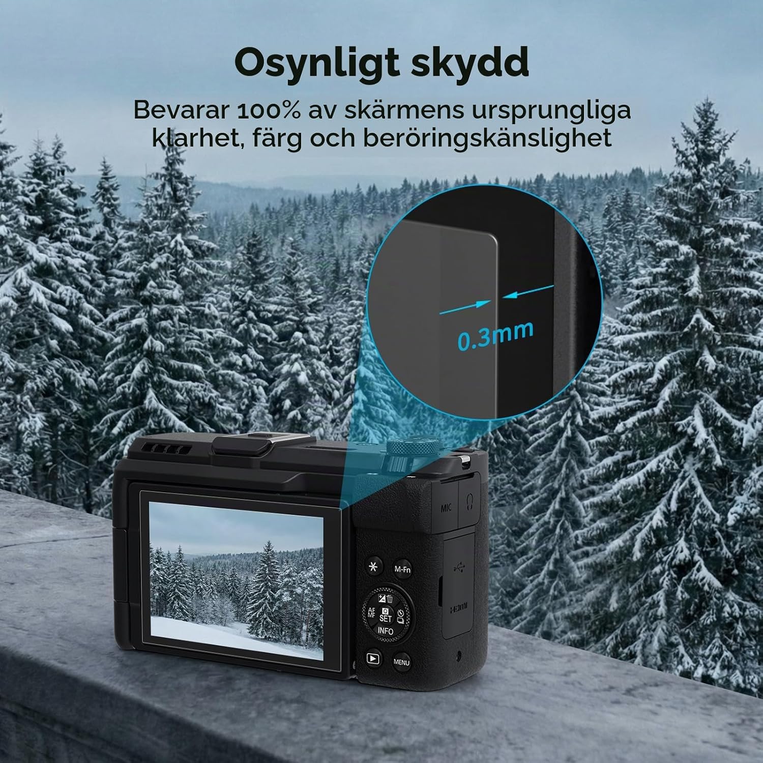 Detalle de SMALLRIG 5804 skärmskydd i härdat glas, 3-pack för Fujifilm X-T30 och X-S10
