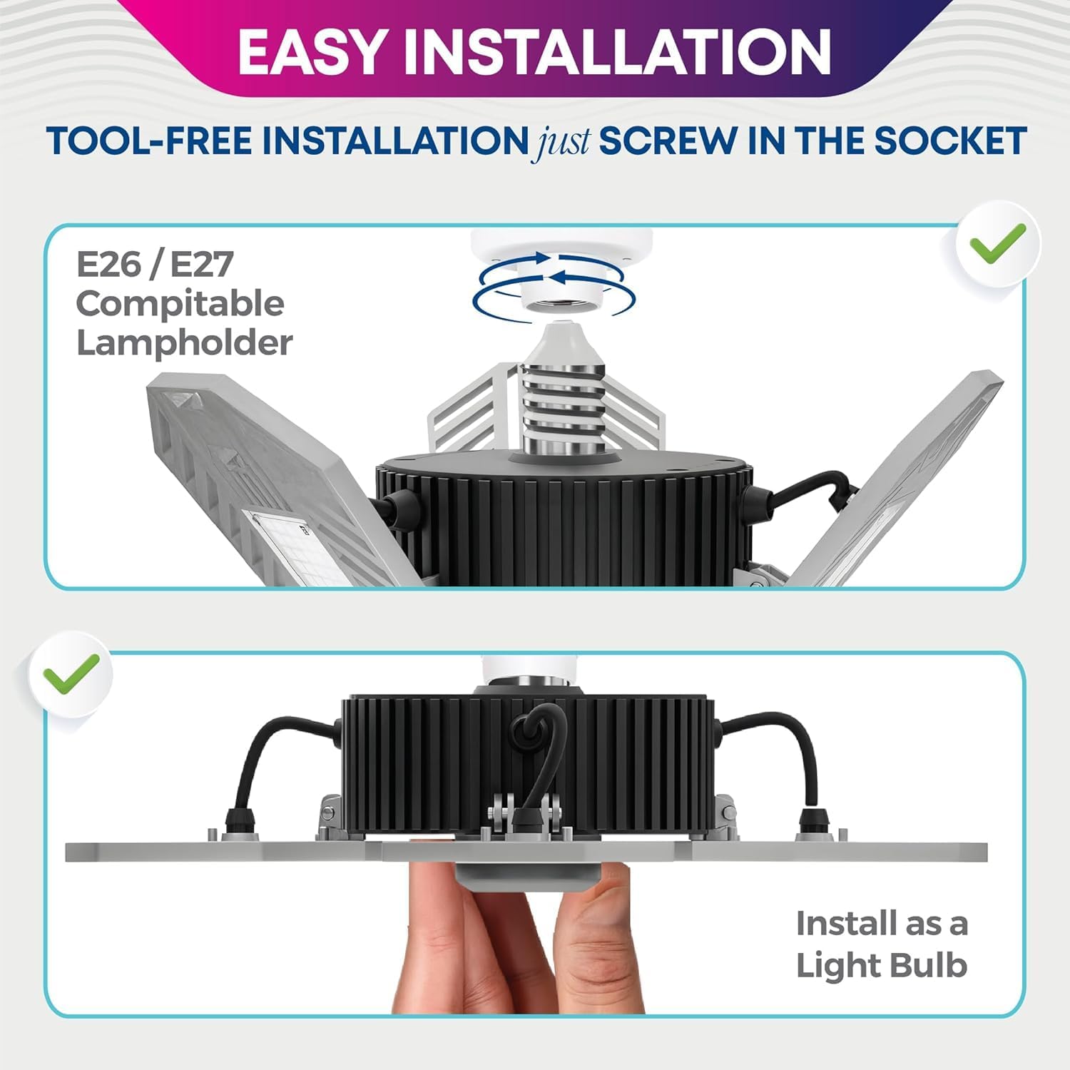 Detalle 2 de Bell+Howell LED Garage Light, 4000 Lumens