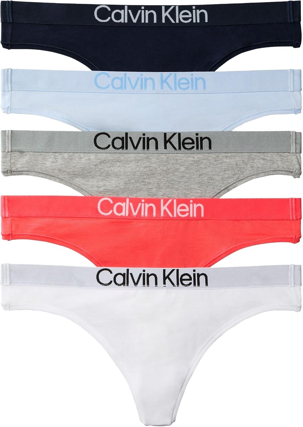 Detalle de Calvin Klein Women's Thong 5pk Lv00qd5331 Thongs – Minimalist Comfort for Everyday Wear