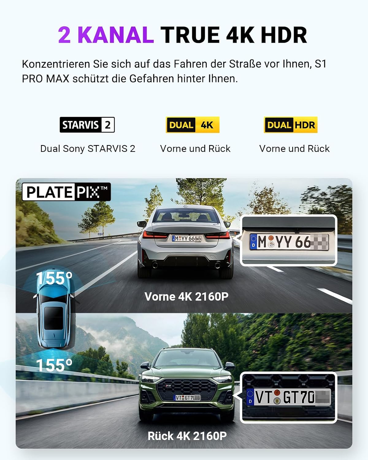 Thumbnail 1 de VANTRUE S1 PRO MAX 4K Dashcam