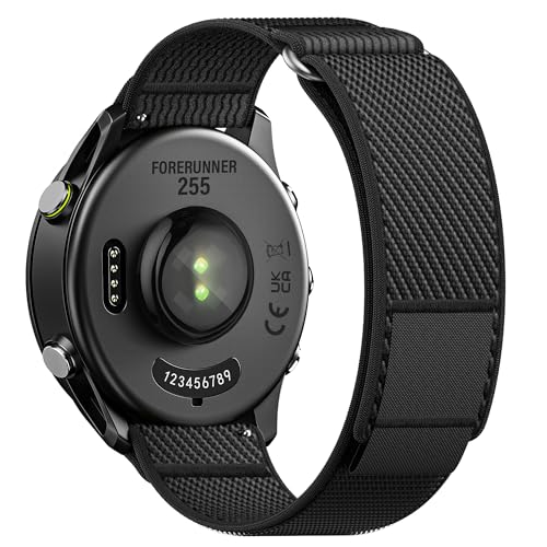 Correa de reloj 22 mm NotoCity para Garmin: nylon transpirable y cierre en acero inoxidable