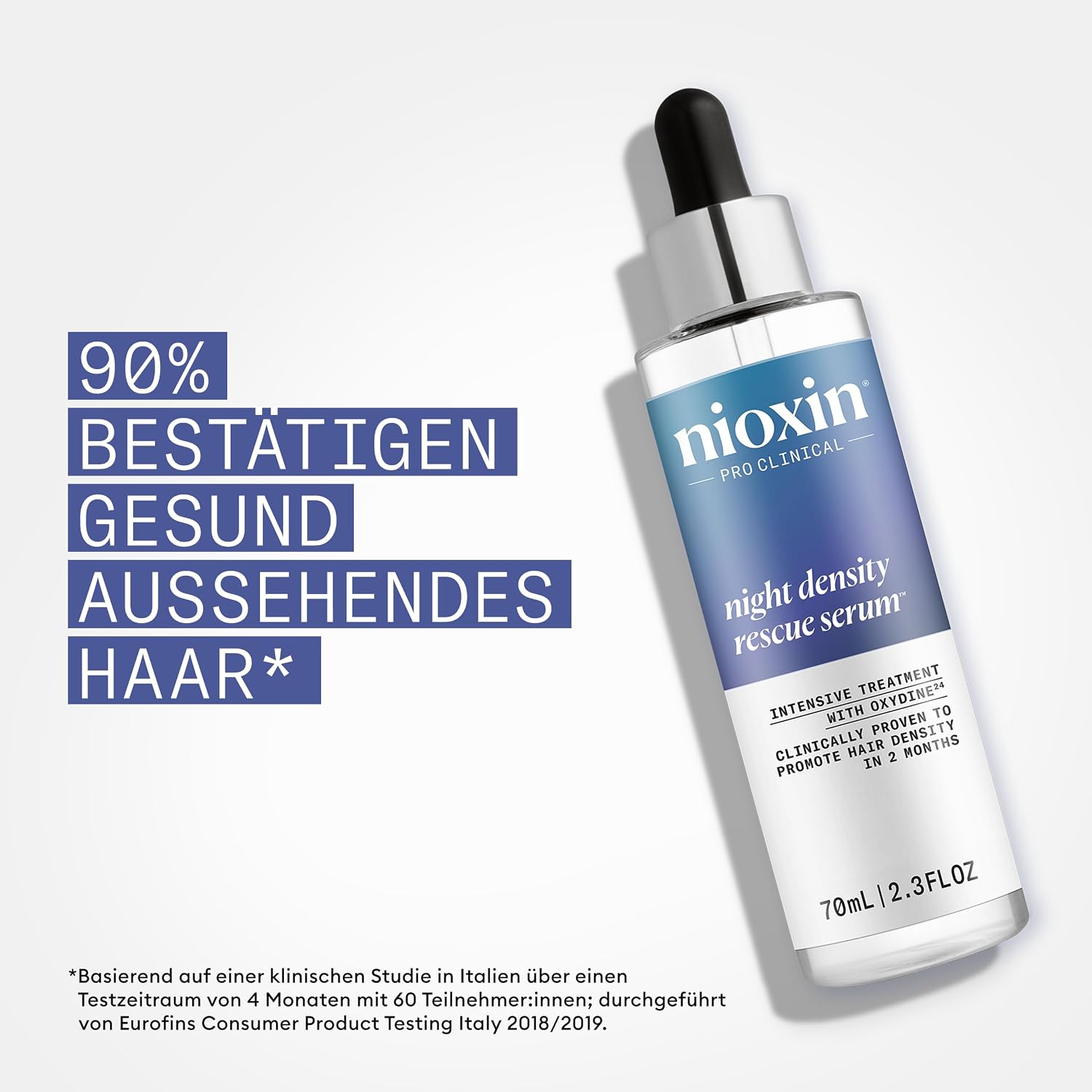 Detalle de Nioxin Night Density Rescue Serum – Leave-In Nachtpflege für dichteres Haar und kräftigeres Volumen