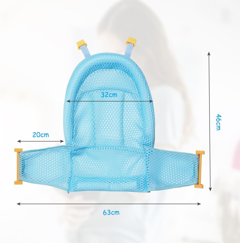 Thumbnail 1 de Aolso babybadnet met verstelbare, antislip badkuiphouder, blauw