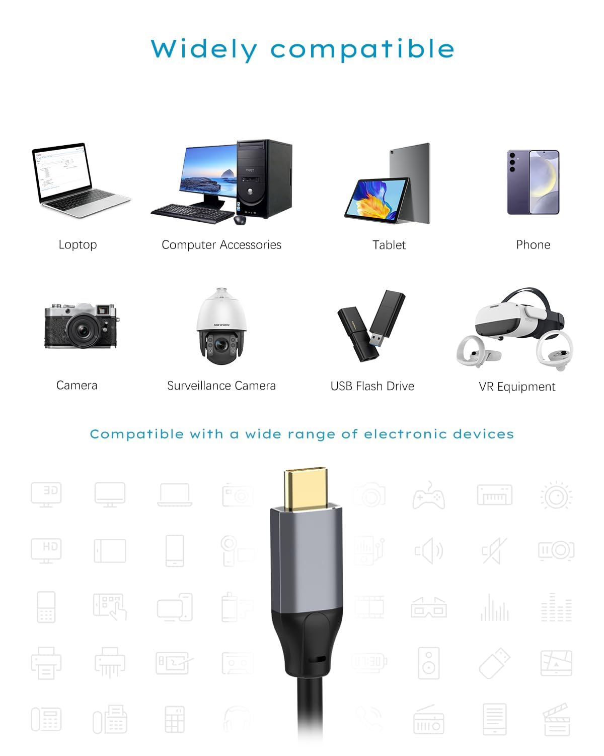 Detalle 2 de SSS·GRGB 25 m USB 3.0 Extension Cable: USB-A to USB-C Extension for long-distance connections