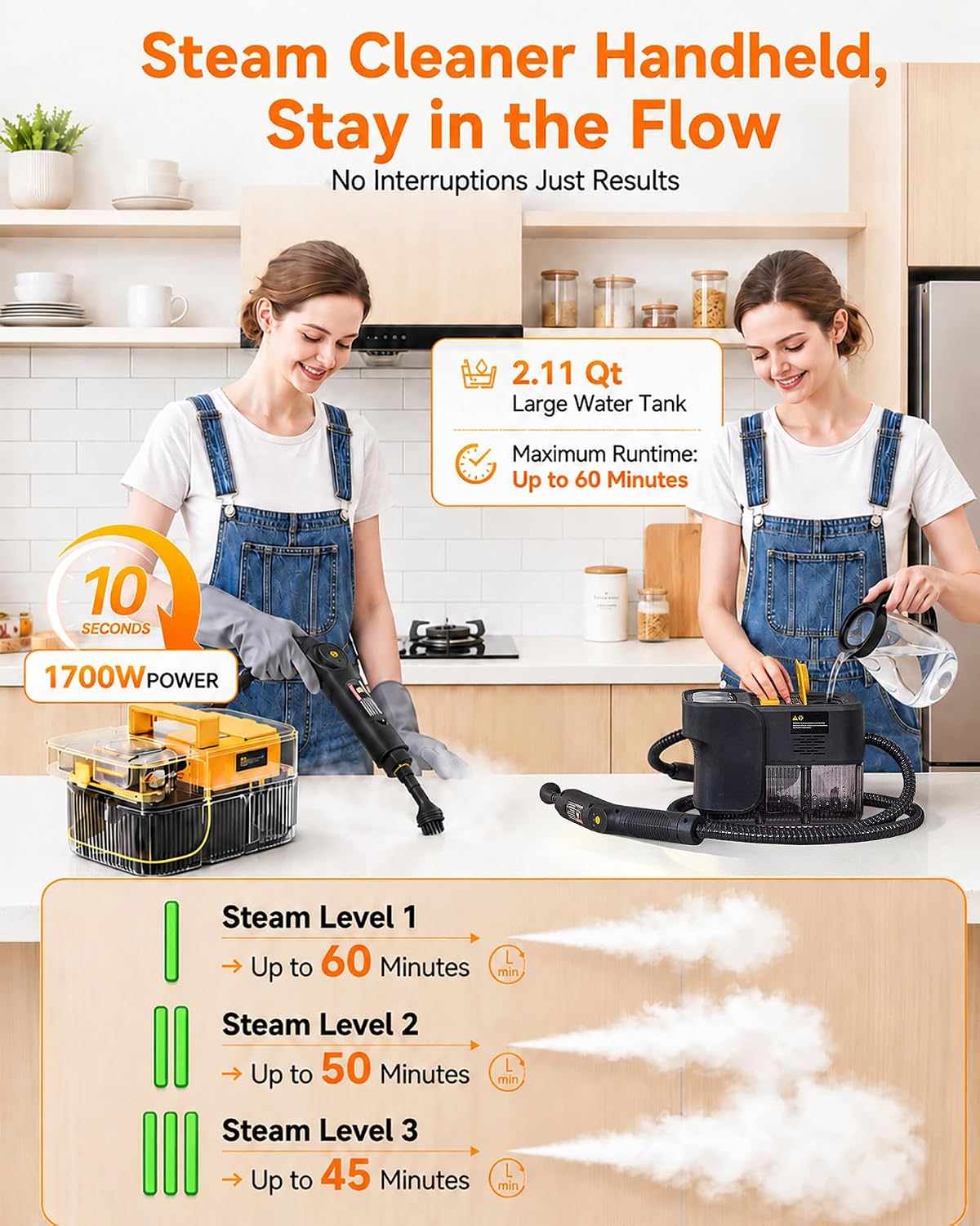 Thumbnail 2 de WolfClean Steam Cleaner, 2.11-Quart Tank