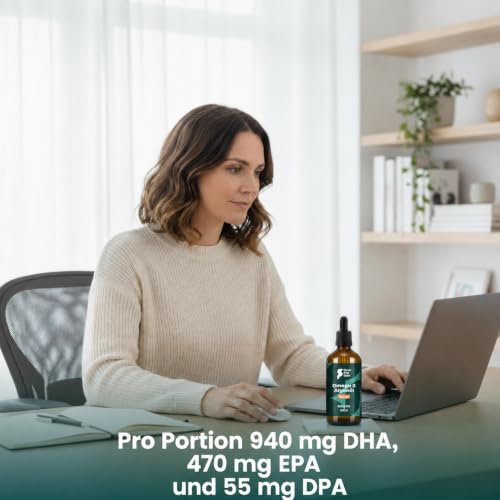 Thumbnail 3 de SinoPlaSan Premium Omega 3 Algenöl vegan hochdosiert 100 ml mit Orangennote