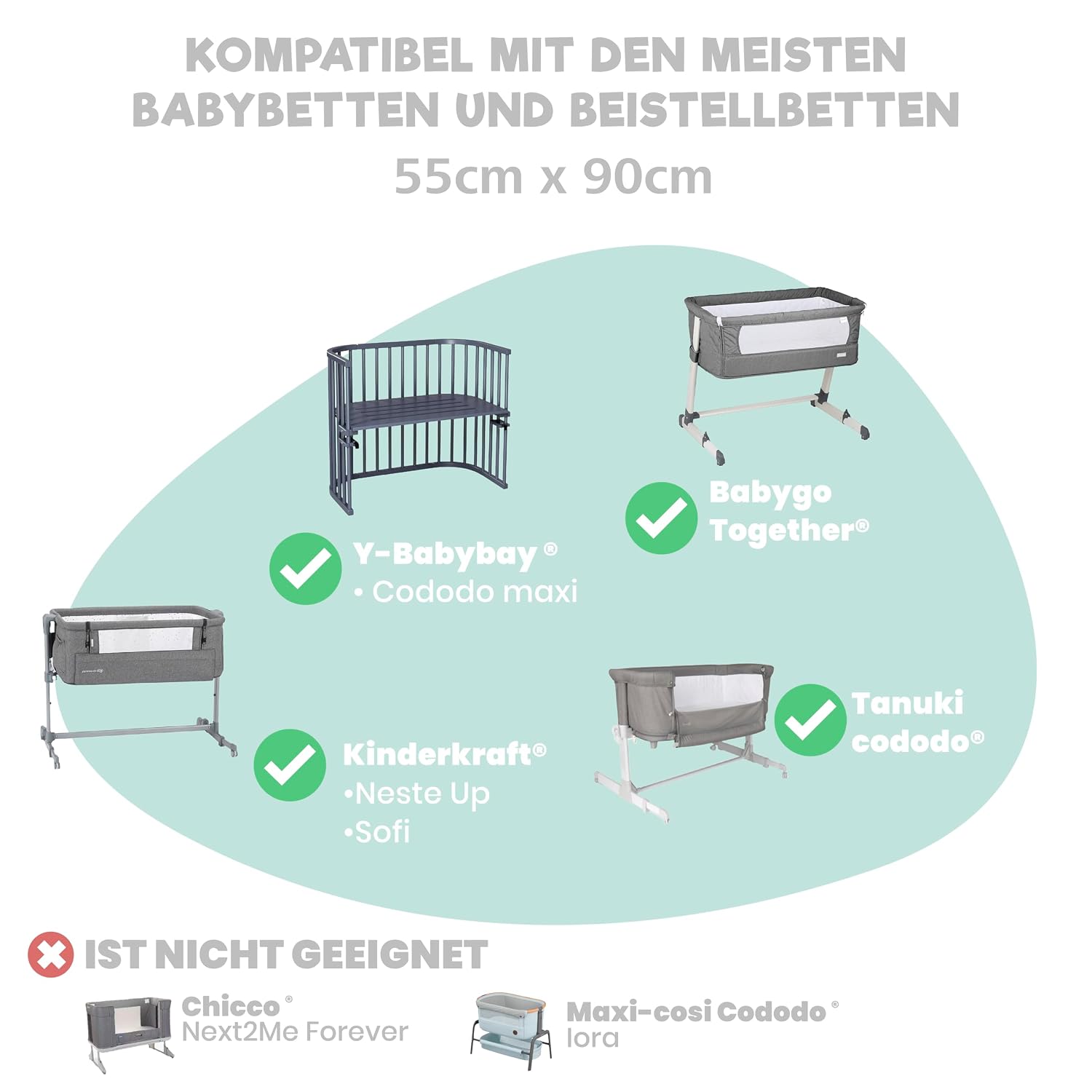 Detalle 1 de Baumwoll-Spannbettlaken Set 55x90 Fuchs