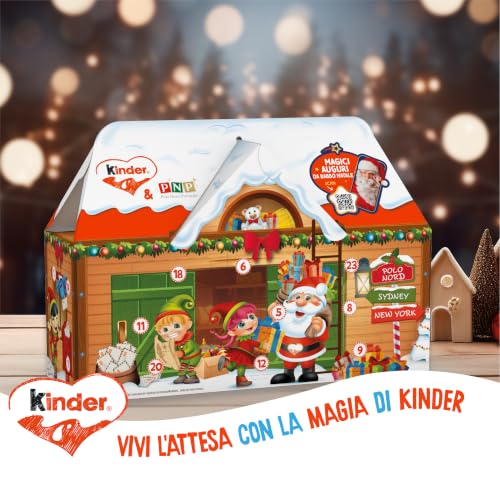 Detalle de Kinder Dolce Casa Calendario dell’Avvento 2026, 234 g con 24 dolci e videomessaggi