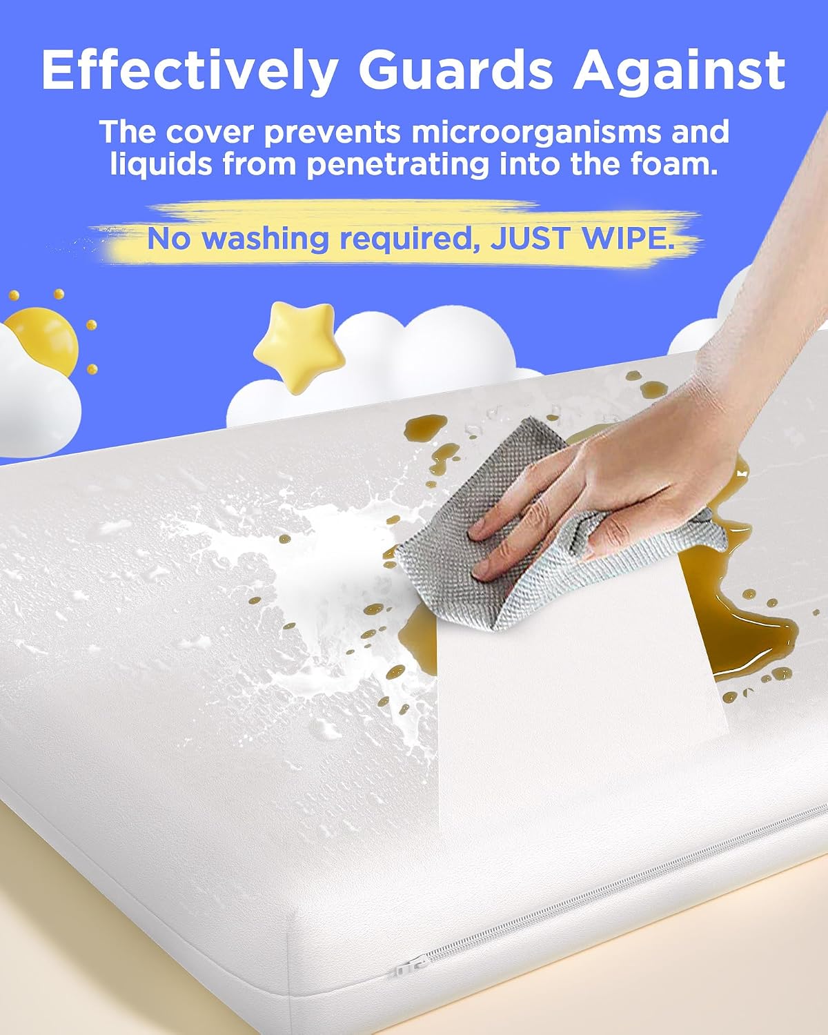 Detalle de iMMDOKIN IMMA-04 Pack and Play Mattress, Waterproof Washable Cover