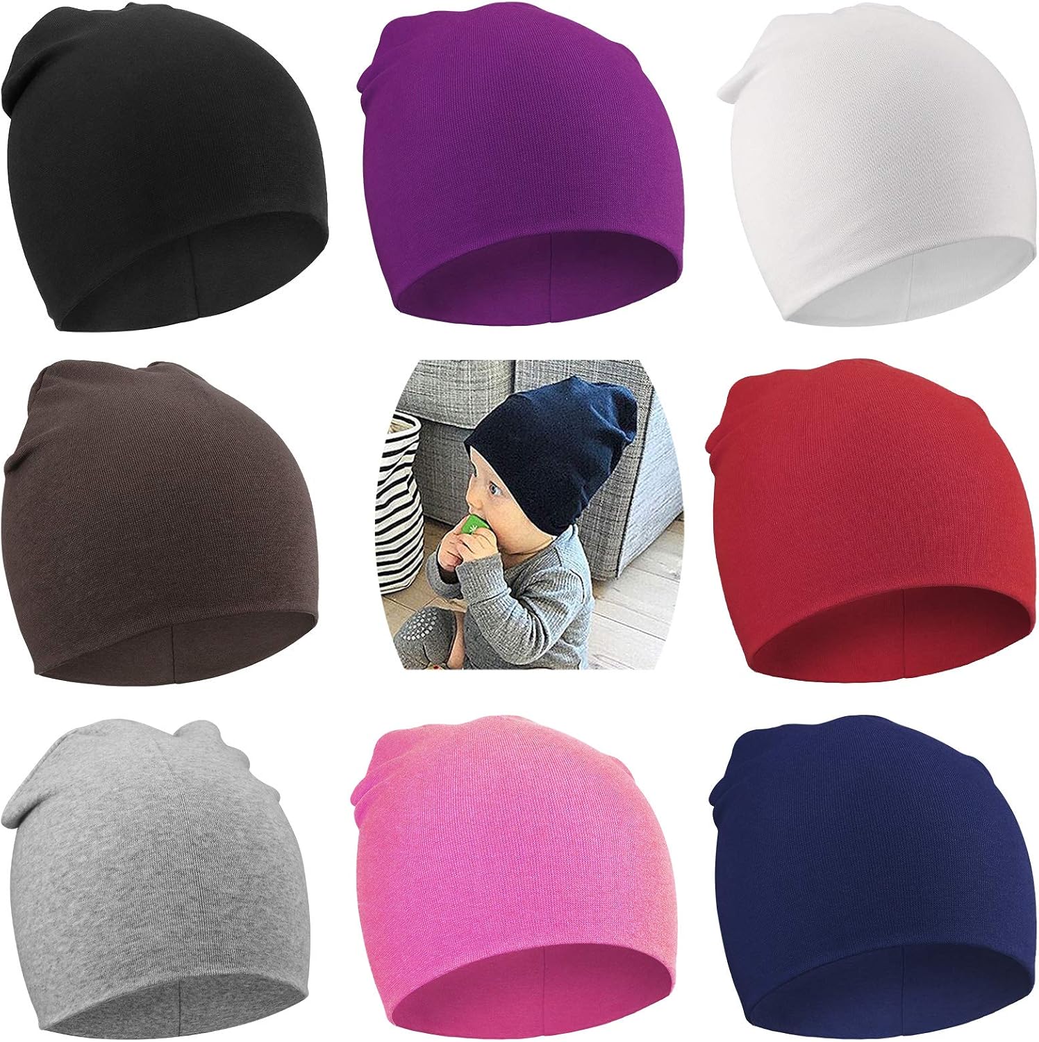 Detalle de DRESHOW 8er Pack Baby Mützen Unisex